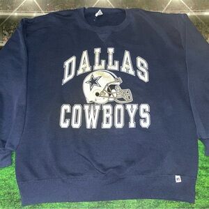 Vintage 90’s Dallas Cowboys Blue Sweatshirt Men's Sz 2XL Russel Athletics Usa